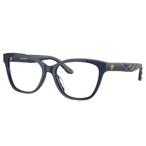 Tory Burch TY 2132U 1656 Womens Rectangle Eyeglasses Transparent Navy 53mm - 1 of 3