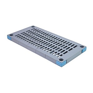 Quantum Storage Systems Millenia Shelf, 48"W X 21"D, 1000 Lbs Load Capacity, Removable Open Grid Mat, All Polymer, Gray Finish, Nsf, Made In Usa - 1 of 3