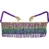 The Mardi Gras Krewe Mardi Gras Sequin Skirt, Purple Green & Gold Wrap Skirt - 3 of 4