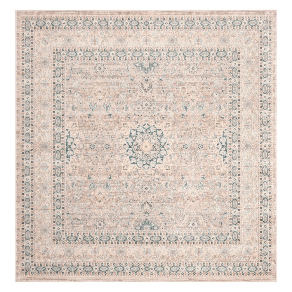 5'x5' Square Chaya Medallion Square Area Rug Gray/Blue Square - Safavieh