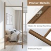 SpassWay Solid Wood Full Length Mirror Accent Wall Mirror Novelty Cheval Mirror Black/Brown/Walnut/Natural Wood - 4 of 4