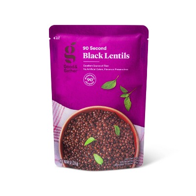 Black Lentils Microwavable Pouch  - 8oz - Good & Gather™