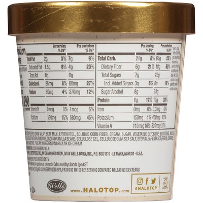 Halo Top Vanilla Bean Ice Cream - 16oz