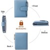 BEAFUP Women's Genuine Leather Wallet,Compact Size Wallet, RFID Blocking,with 14 Slots and 2 Zippered Pockets & Zipper Coin Pouch - 4 of 4