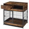 LAOTIES 31" Wooden Dog Crate Furniture,Indoor Pet Kennel With Double Doors,Dog Cage With Ventilated Design And Durable Metal Bars - 4 of 4