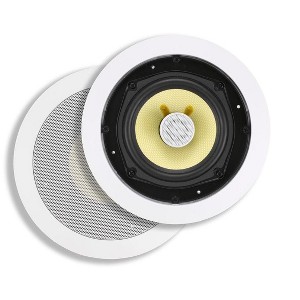 Monoprice 2-Way In-Ceiling Speakers 5-1/4-Inch (Pair) 50W Nominal, 100W Max, Aramid Fiber Fiber Cone Driver - 1 of 4