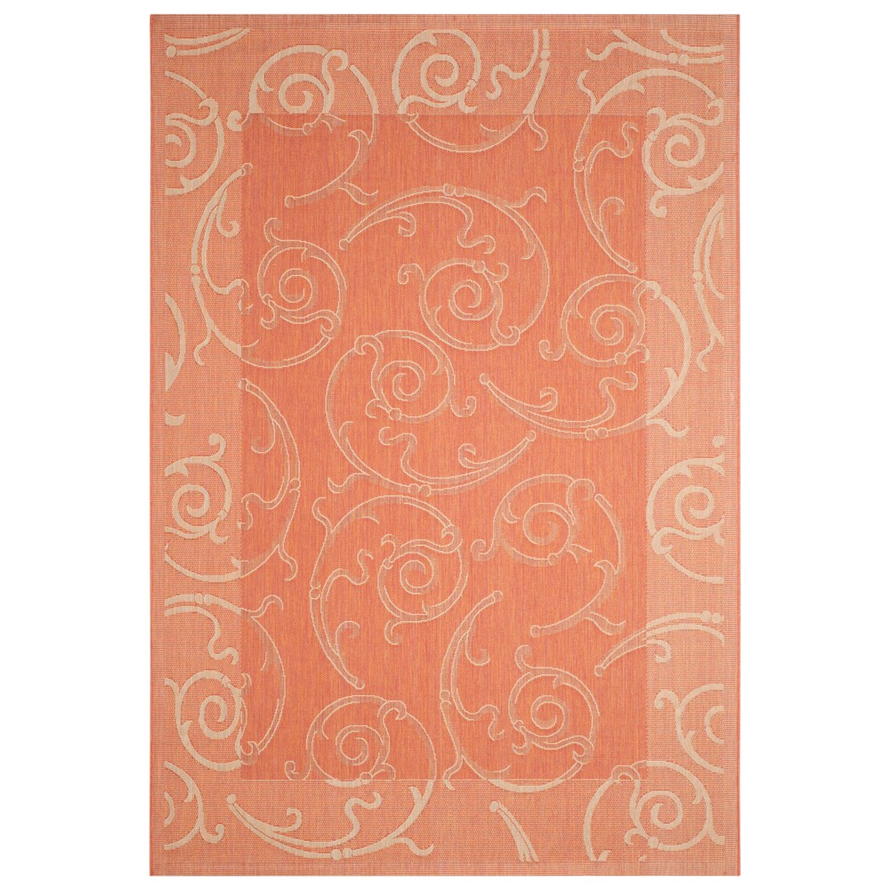 4'X5'7in Rectangle Pembrokeshire Outdoor Rug Terracotta/Natural - Safavieh