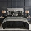 Evo Bytes 6 Piece Brushed Microfiber Plain Weave Comforter Bedding Set Lightweight Quilt for Bedroom, Hotel, Dorm-Queen - 2 of 4