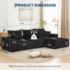 110'Modular Sectional Couches for Living Room, Boneless Sofa with Deep Seat, L Shaped Cloud Couch with Chaise,Plush Linen Fabric, No Assembly Required - 2 of 4