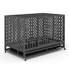 XBRIGH 48-Inch Heavy Duty Tin Dog Crate with Wheels, Sturdy Door Lock, Double Doors and Removable Tray Design - 4 of 4