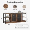 Jojoka Farmhouse TV Stand, Rustic Media Console with Mesh Door and Shelves, Industrial Entertainment Center with Storage for Living Room - 2 of 4