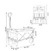 Kumasinova Collapsible Utility Wagon with 7" All-Terrain 360° Wheels,440lbs Collapsible Beach Wagon Cart for Camping,Garden,Sports,Blue Flower - 3 of 4