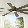Possini Euro Design 70" Defender Farmhouse Rustic Indoor Outdoor Ceiling Fan 8 Blade LED Light Remote Control Oil Rubbed Bronze Motor Bedroom Patio - 2 of 4