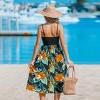 Women's Tropical Floral Sleeveless Wrap Front Midi Dress - Cupshe - 4 of 4