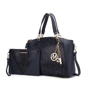 MKF Collection Addison Snake Embossed Women’s Tote Bag with matching Wristlet Pouch by Mia K - 1 of 4