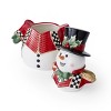 Spode Christmas Tree Black and White Snowman Cookie Jar - 3 of 4