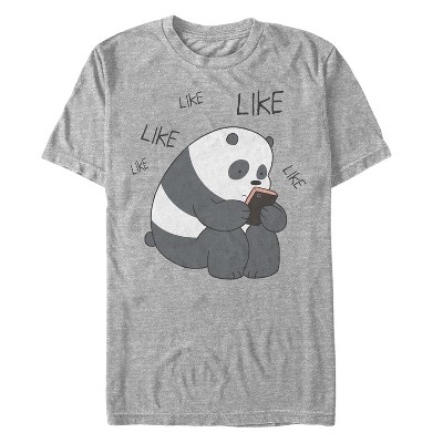 Men's We Bare Bears Panda Internet Likes T-shirt : Target