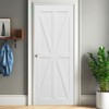 NicBex Barn Door 32" x 80" Star Style Real Primed Door Slab, Water-proof,  Anti-deformation, Moisture-proof, Modern Interior DIY Panel Door - 4 of 4