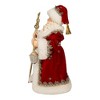 Kurt Adler 10.5-Inch Fabriché Regal Red Santa Table Piece - 4 of 4