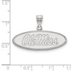 Black Bow Jewelry 10k White Gold Mississippi Rebels NCAA Medium Pendant - 2 of 3