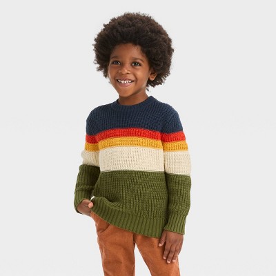 Cat & Jack Boys Green Marl Sweater Size Small