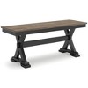 Signature Design by Ashley Wildenauer 50" Dining Bench, Brown & Black - 2 of 3
