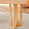 Syemin End Tables, Solid Wood Dining Table with Imitation Rattan for Dining Room Living Room Office, Brown, 59"*35.4"*30" - 4 of 4