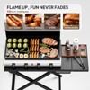 ROVSUN 4 Burner Folable Portable Propane Griddle, 40000 BTU Rolling Flat Top Gas Grill with Ignition & Regulator for Outdoor Camping BBQ Tailgating - 3 of 4