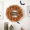 Nearly Natural 30” Halloween Burlap Ribbon Wreath - 3 of 4
