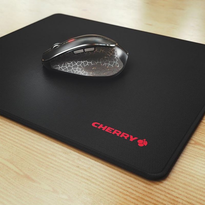 CHERRY MP 1000 Premium Mousepad XL, 11.81 x 13.78 x 0.2 inch, Waterproof, Home Office / Gaming, Anti-Slip, Easy Roll Up, Black (JA-0500), 3 of 5