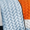 Slickblue Handmade Full/Queen Quilt Set, Vermicelli Quilting, Quilt & 2 Shams, 5 Geometric Patchwork, 3-Piece - 4 of 4