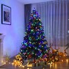 Costway 7.5Ft Pre-Lit Christmas Tree Hinged 550 Multicolor Lights - 3 of 4
