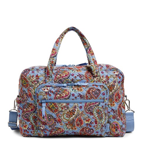 Vera Bradley Women's Cotton Large Travel Duffel Bag Rose Toile : Target