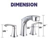 ChicFurnit Bathroom Sink Faucet Widespread Pull Out Sprayer Two Handle Faucet for Bathroom, Silver, 16"*12"*7" - 3 of 4