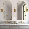 Lirago 47" x 22" 2PC Arched Hanging Bathroom Mirror with Gold Scratch-Resistant Aluminum Alloy Frame - 2 of 4
