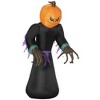 HOMCOM 7ft Tall Inflatable Halloween Pumpkin Reaper Light Up Yard Decoration with  LED Lights and Fan - 4 of 4