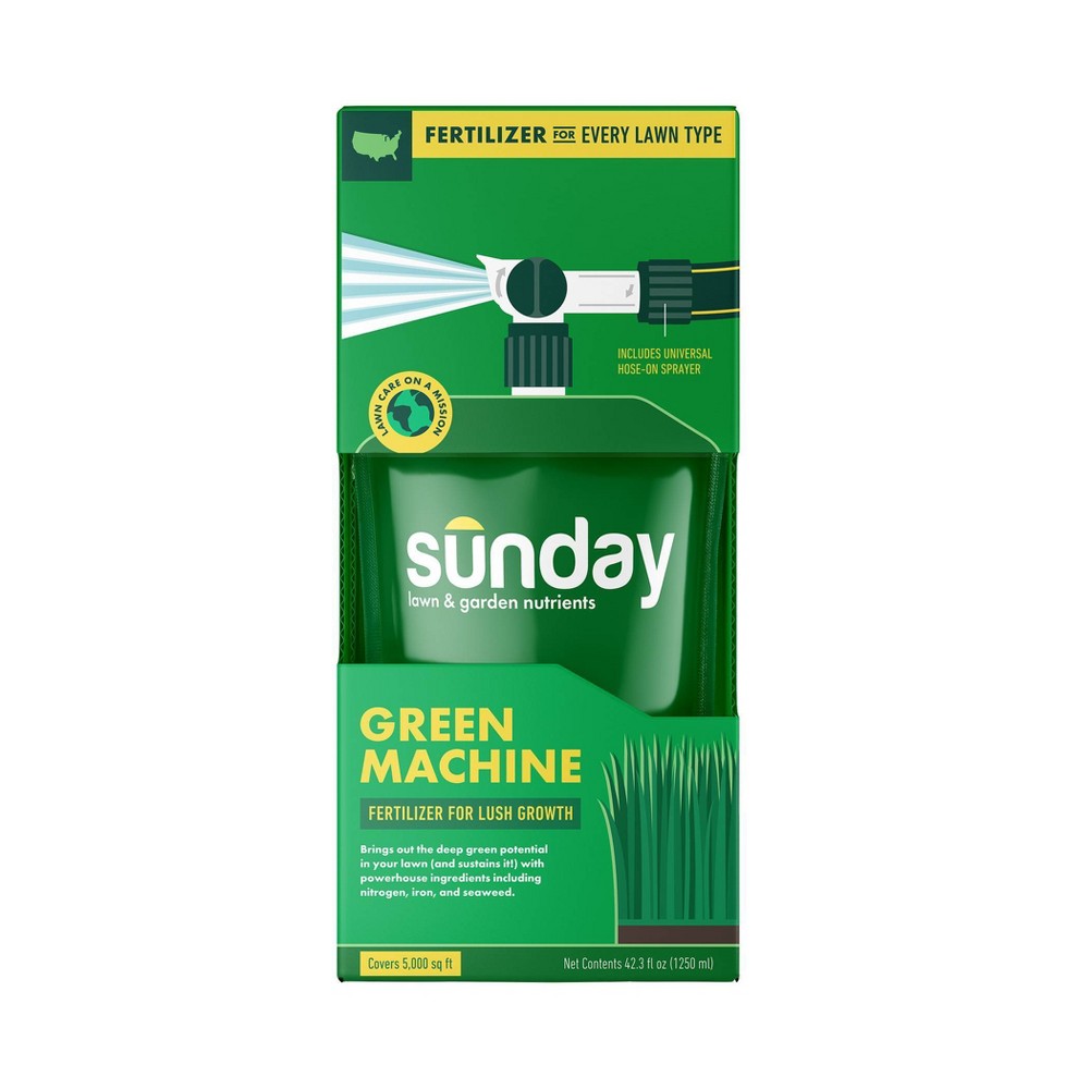 Sunday Green Machine Lawn Fertilizer for Lush Growth (22-0-3)  42.3 oz. pouch