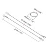 Unique Bargains Stainless Steel Retractable Thin Lanyard Cables with Key Rings 10 Pcs - 2 of 4