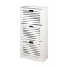 Okak Shoe Cabinet, Freestanding Shoe Organizer with 3 Flip Drawers, Shoe Storage Cabinet for Entryway, Living Room, Hallway, White - 4 of 4