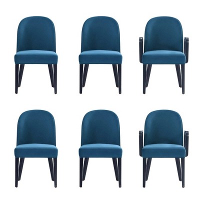 Hillman 6 - Piece Upholstered Dining Chair Set - Manhattan Comfort