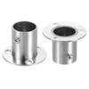 Unique Bargains Stainless Steel High-Leg Style Wardrobe Closet Rod Holder 4 Pcs - 4 of 4