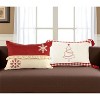 HomeRoots Set of Two Red And White Lumbar Christmas Cotton Throw Pillow Covers - 2 of 4