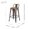 New Pacific Direct Metropolis Low Back Counter Stool,Set of 4 - 2 of 4