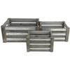 Cheungs Eudora Set of 3 Metal Accented Gray Crates - 2 of 4