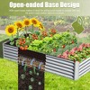 Syemin Metal Deep Root Planter Box Outdoor, Galvanized Garden Bed，or Vegetables, Flowers, Herbs, and Succulents, Silver, 94.49"*47.25"*17.72" - 3 of 4