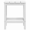 vidaXL Patio Adirondack Table, White 15"x15"x18.1" HDPE - 4 of 4