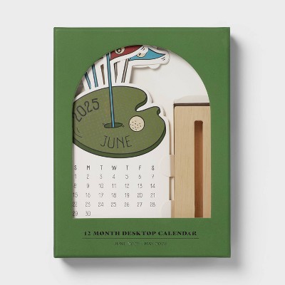 Undated Father's Day Golf Shaped Mini Desk Calendar - Spritz™