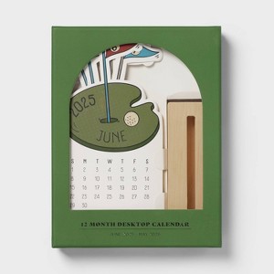 Father's Day Golf Shaped Mini Desk Calendar - Spritz™ - 1 of 3