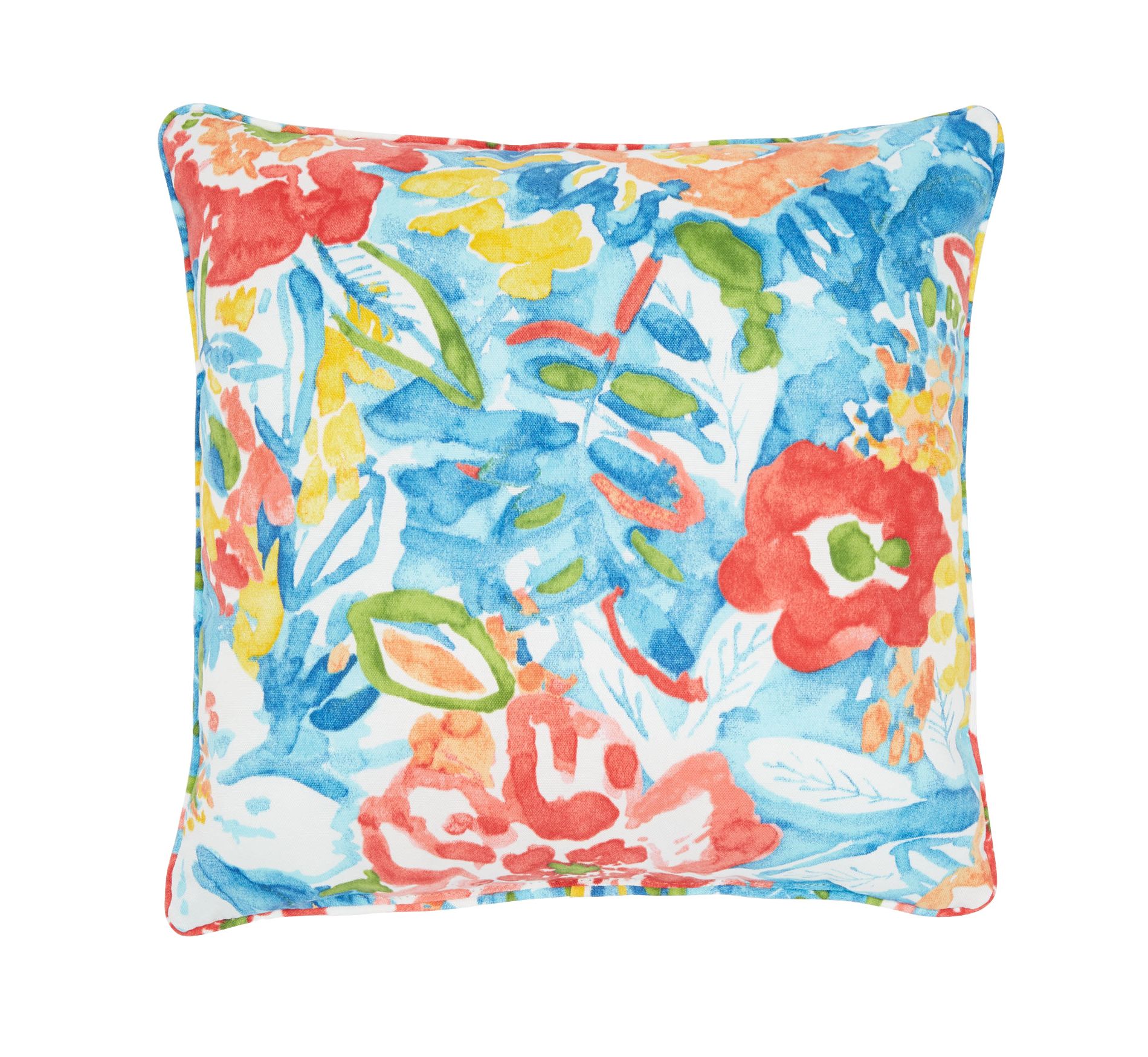 BrylaneHome Bh Outdoor Performance 16" Sq. Toss Pillow - Poppy Blue