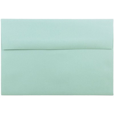 JAM Paper A8 Invitation Envelopes 5.5 x 8.125 Aqua Blue 1523988